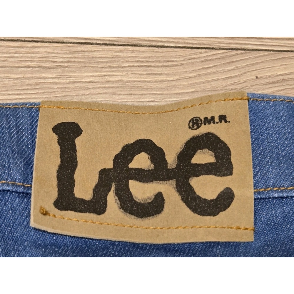True Vintage Womens M.R. Mr LEE Jeans Blue Size 28 T Tall 30x32 Bell Bottoms - Picture 9 of 10